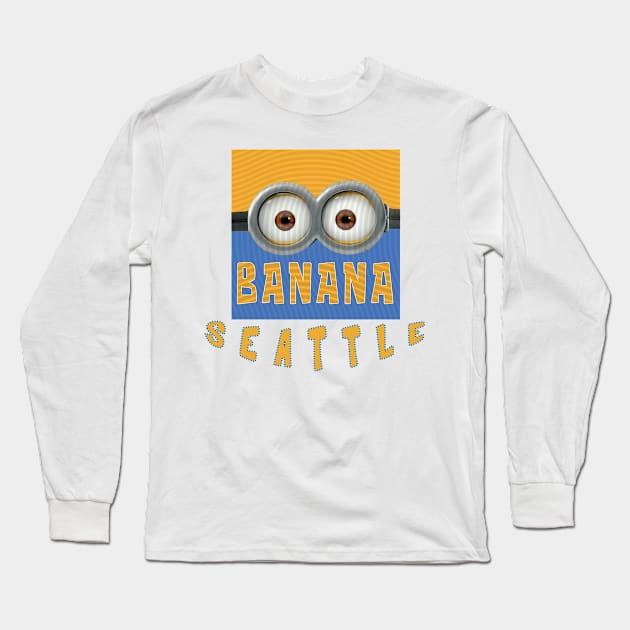 MINION BANANA USA SEATTLE Long Sleeve T-Shirt by LuckYA